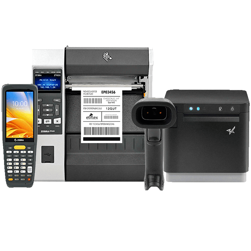 Equipos Handhelds, lectores de codigós, impresoras de etiquetas y credenciales